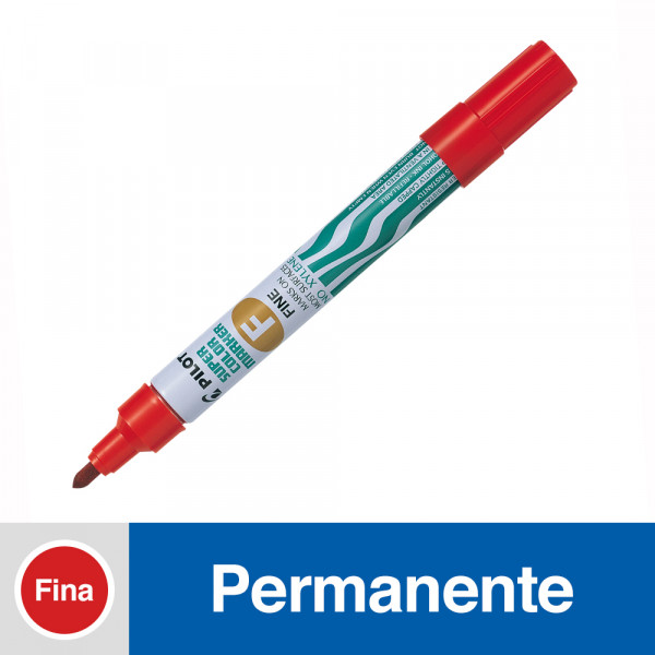 Pilot permanente color rojo punta redonda