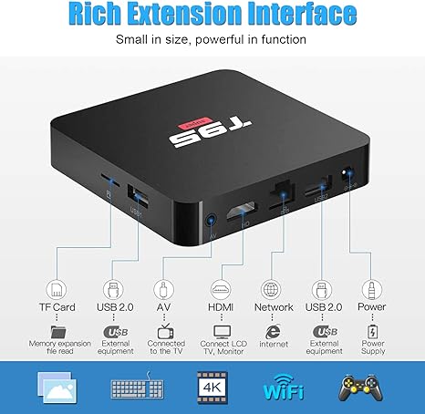 TV BOX 4K Android 10 RAM 2GB Memoria 16GB