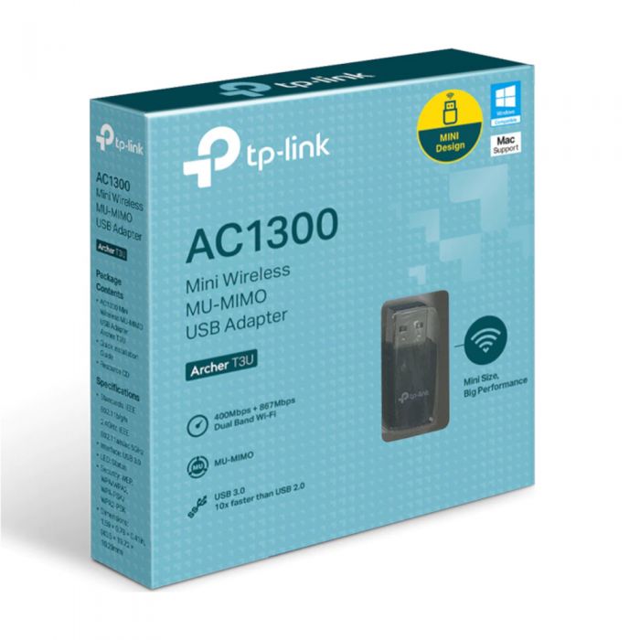 Adaptador mini Inalámbrico, AC1300, T3U, TPLINK