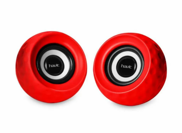 Parlante para computadora havit color rojo HV-SK486 